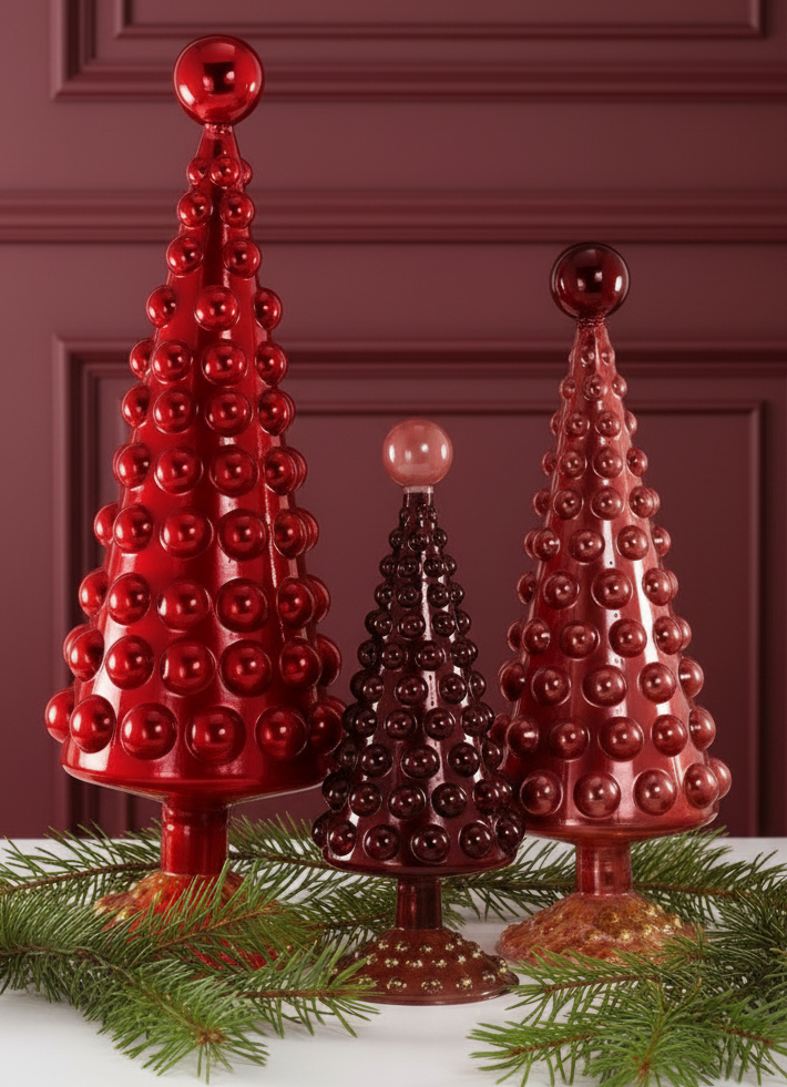 Glass hobnail trees 