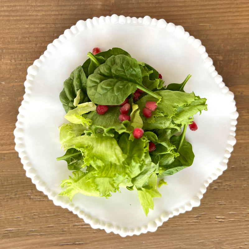 White melamine salad plate by Beatriz ball 