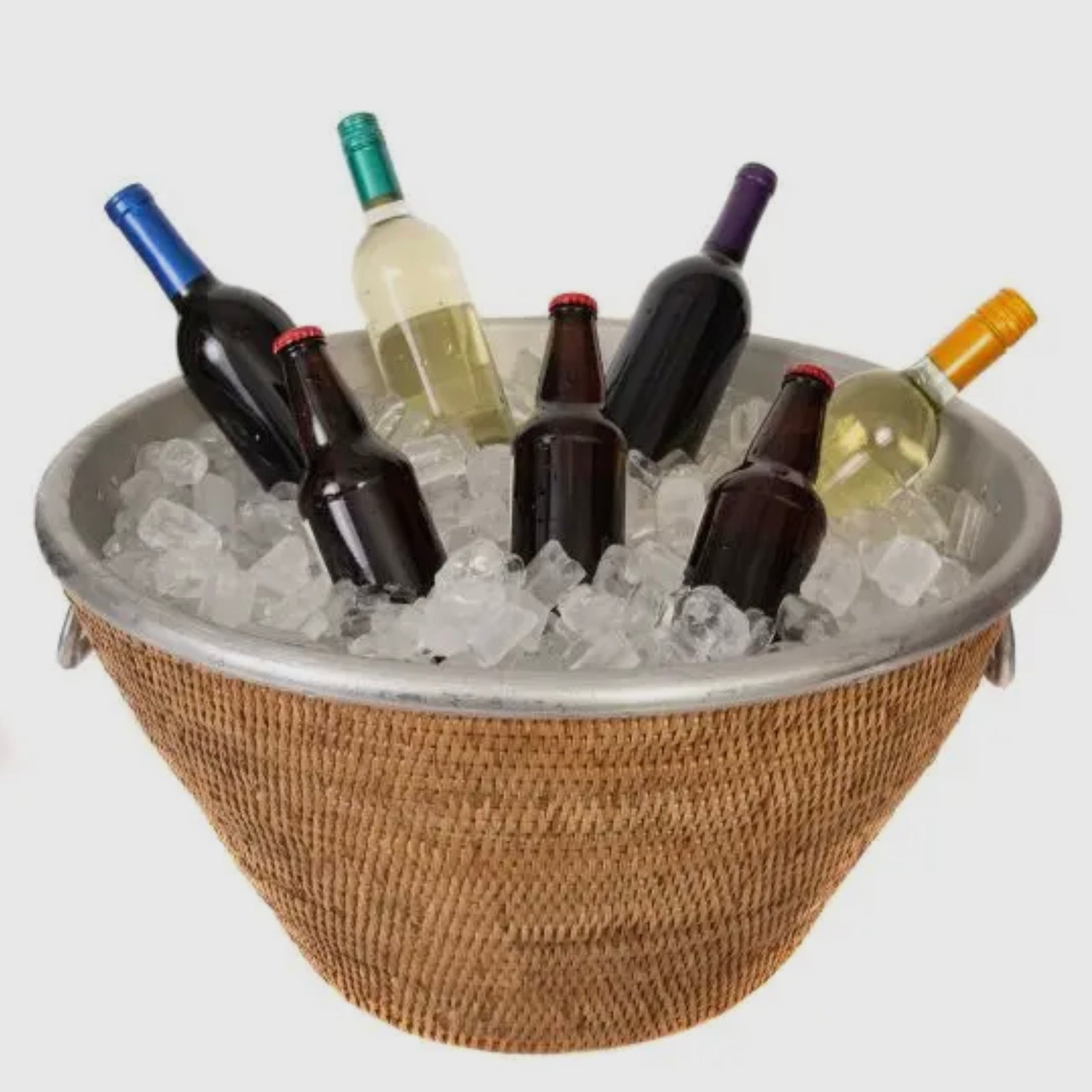 Rattan Aluminum Insulated Beverage Tub – DOVECOTE | Artistry at Home
