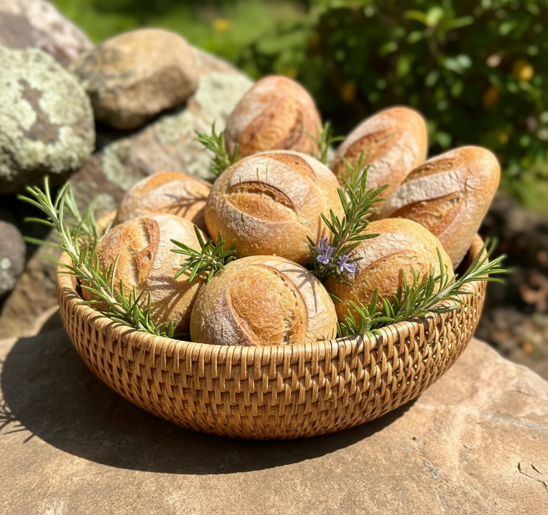 Rattan round bread basket