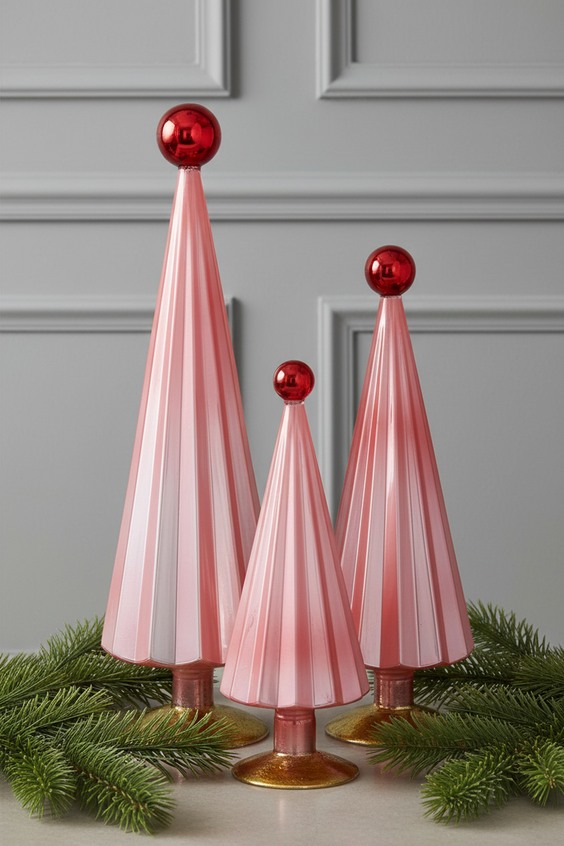 Glass pleated trees