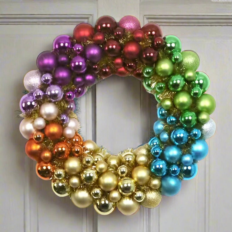 Rainbow Ball wreath by Cody foster 