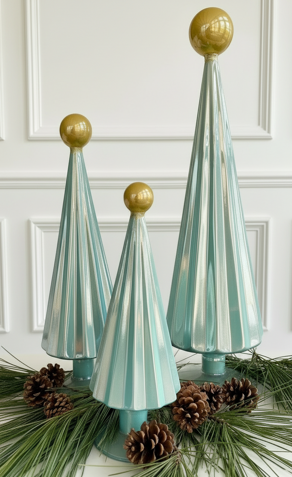 Pleated glass hue trees by Cody foster 