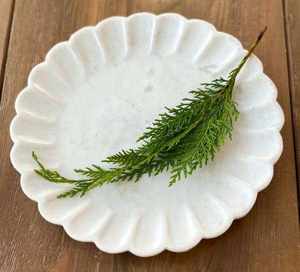 Marble Petal Platter