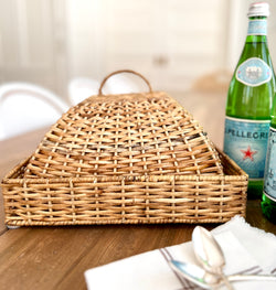 Wicker food cover with tray by the enchanted home 