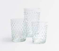 Clear Hobnail Glass Tumblers Set of 6