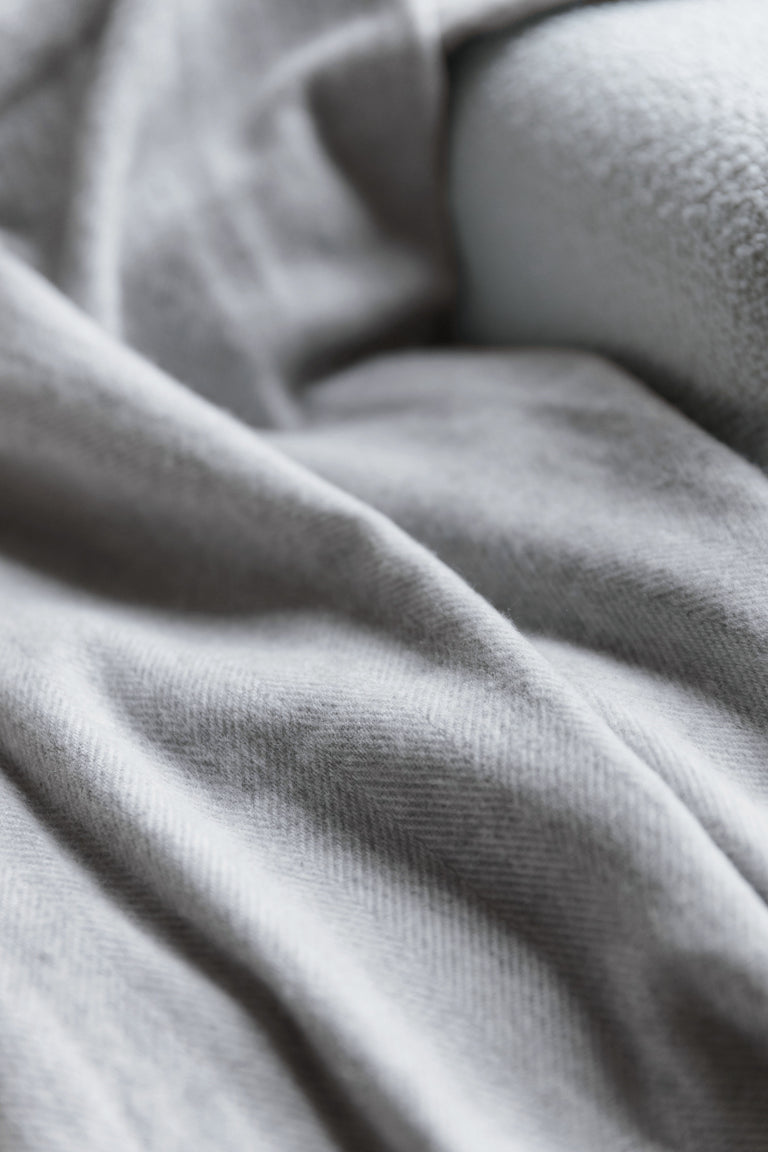 Bamboo Herringbone Throw Blanket available in multiple colors