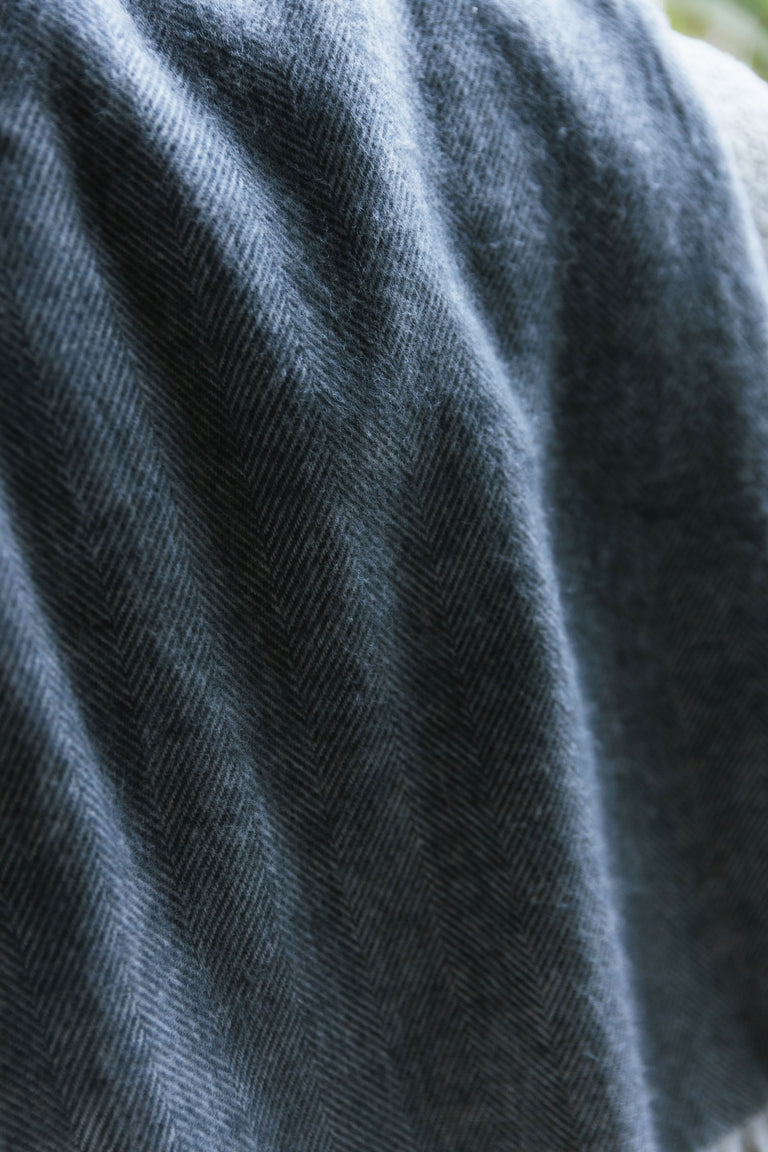 Bamboo Herringbone Throw Blanket available in multiple colors
