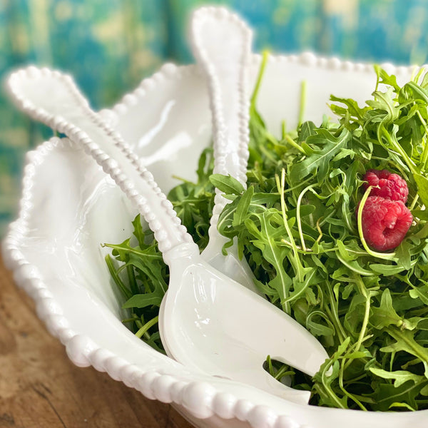 Vida Algeria Large Deep Bowl with Salad Servers