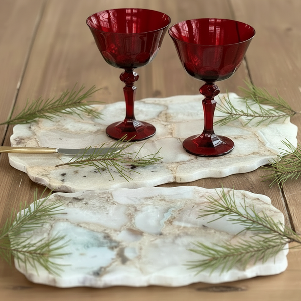 White Agate Organic Platter — 2 sizes