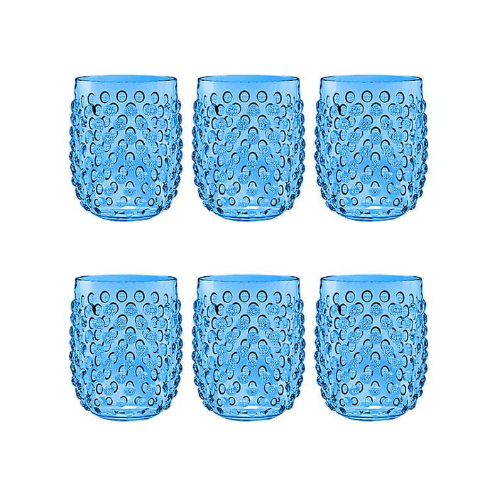 Outdoor Stemless Wine Glasses in Blue set of 4 – DOVECOTE