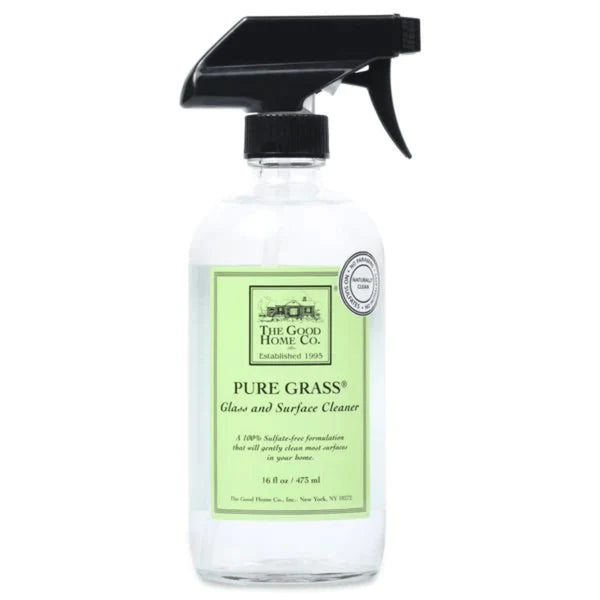NEW Glass Bottle! Pure Grass Natural Glass & Surface Cleaner by Good Home