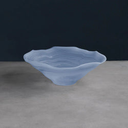 Blue Alabaster Glass Bowl 2 Sizes