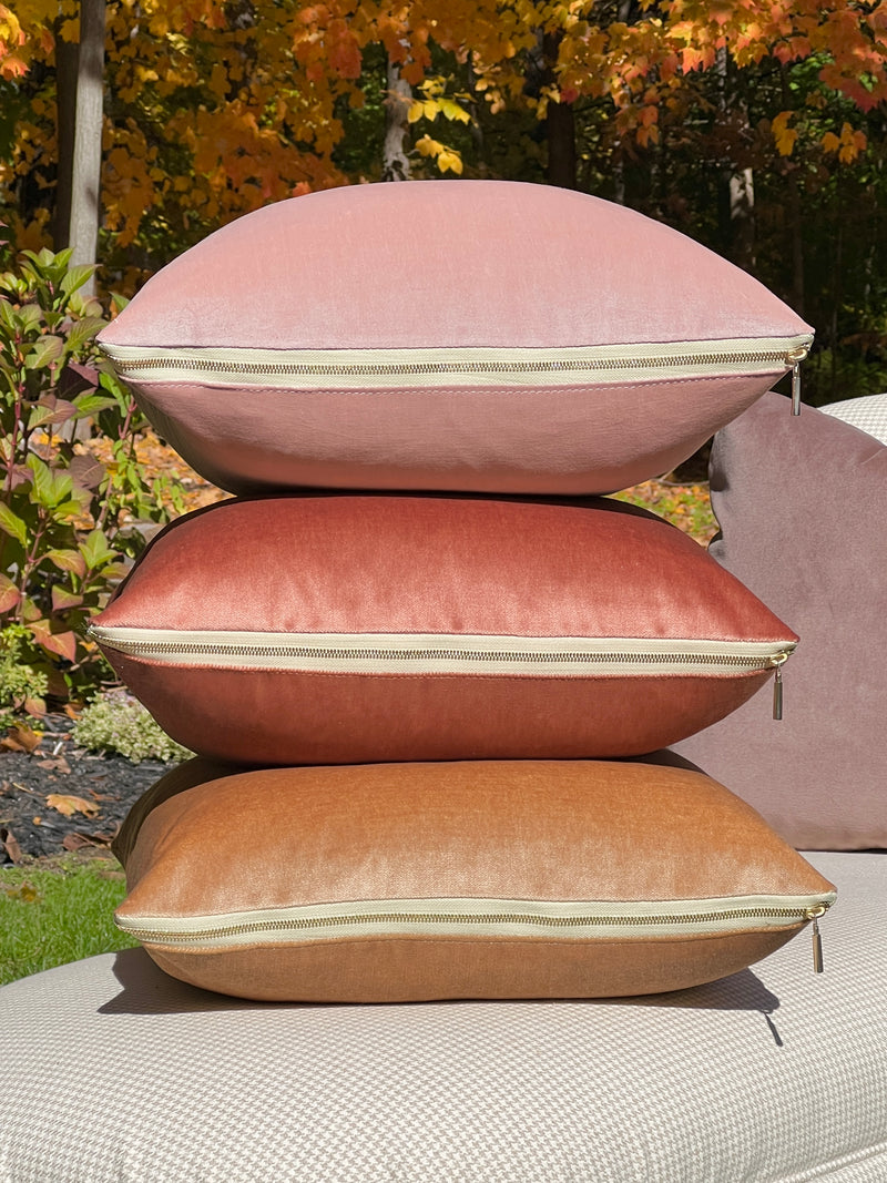 Caramel Velvet Pillow by Dovecote Home