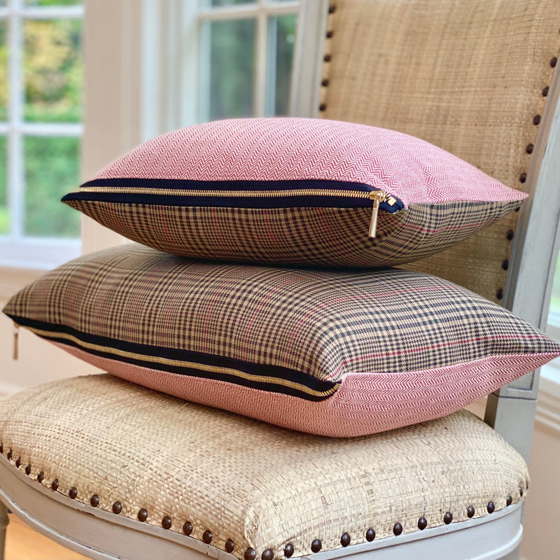 Glen Plaid Reversible Lumbar Pillow Last One!