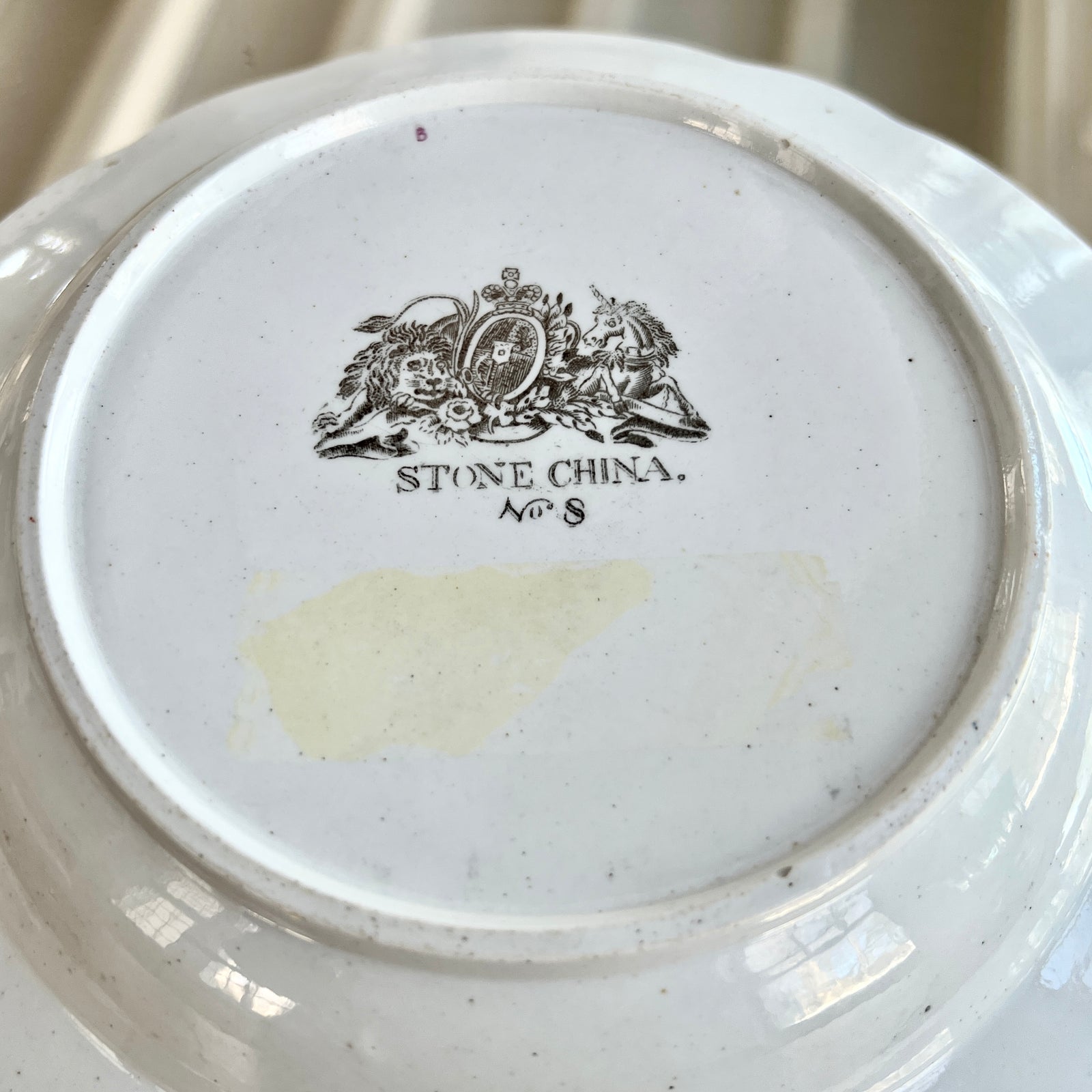 Antique Georgian Hicks & Meigh Ironstone Bowl Floral No. 8