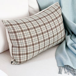Large Throw Pillows, Grey Purple and Blue Lumbar Decorative Pillow