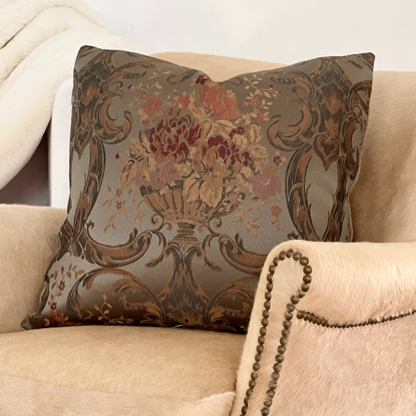 Versailles Floral Bouquet Reversible Designer Pillow by Dovecote Home