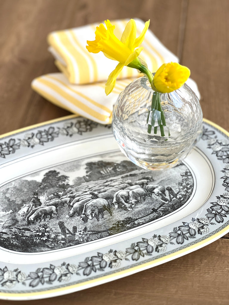 Villeroy & Boch Audun Ferme Assiette à Salade Porcelaine Premium 20 Cm Blanc/Gris