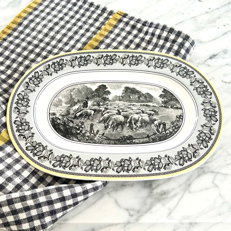 Vintage Audun Ferme oval serving tray by Villeroy & Boch