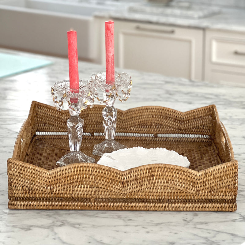 Rattan Square Tray by Artifacts