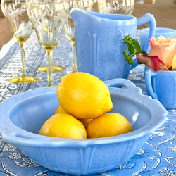 Vintage Jeanette Blue Delphite Serving Bowl