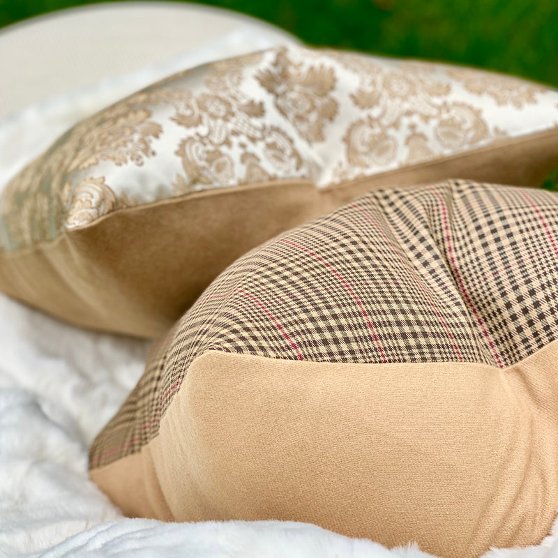 NEW! Brummell Glen Plaid Square Designer Reversible Pillow by Dovecote Home