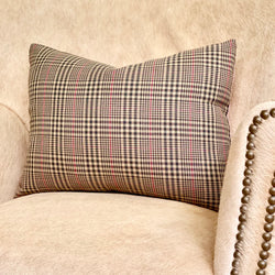 Burberry plaid chair lumbar pillow 