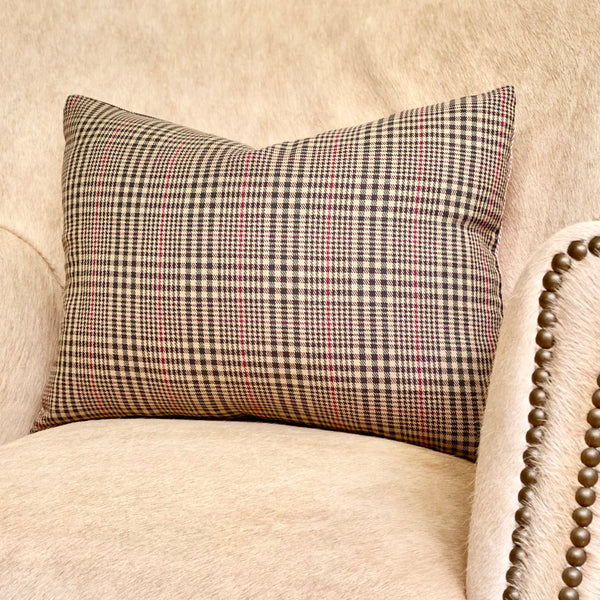 NEW! Brummell Glen Plaid Chair Lumbar Designer Reversible Pillow by Dovecote Home