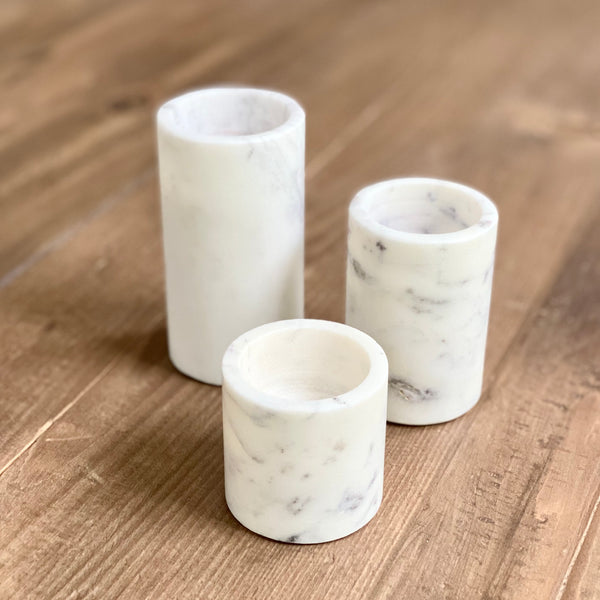 Timeless Marble Votive Holders Set of 3 Quick Ship!