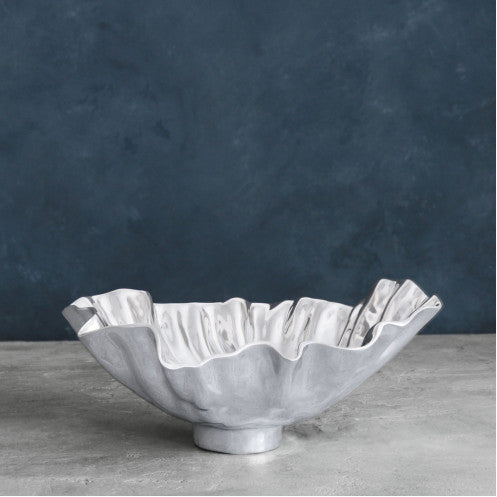 Vento Bloom Medium Polished Metal Bowl by Beatriz Ball