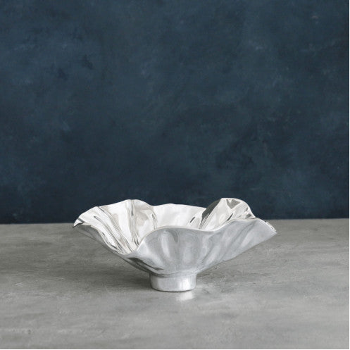 Vento Bloom Small Polished Metal Bowl by Beatriz Ball